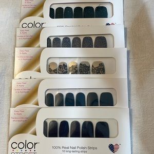 Retired ! Color Street Nails going darker here! Set of 5 retail $ 68